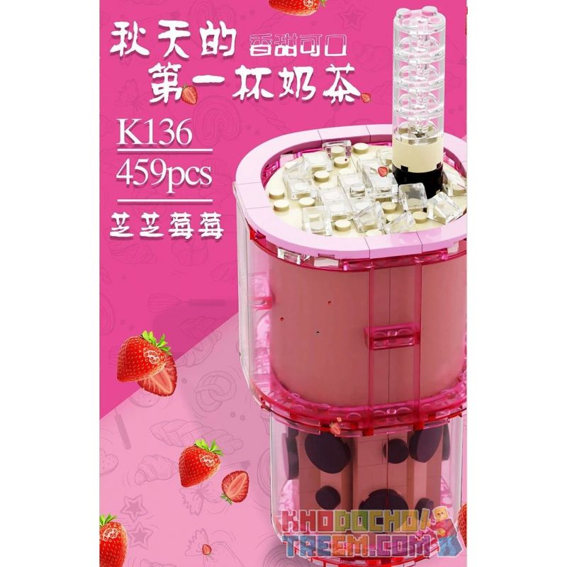 SHENZHEN RAEL ENTERTAINMENT 70009-1 SUPER 18K K136-1 136-1 non  QUẢ MÂM XÔI PHÔ MAI NGỌT NGÀO VÀ THƠM NGON bộ đồ chơi xếp lắp ráp ghép mô hình Creator Sáng Tạo 459 khối