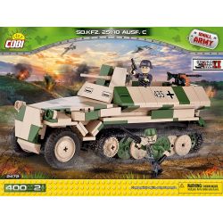 COBI 2472 non  XE BÁN TẢI SDKFZ 251 bộ đồ chơi xếp lắp ráp ghép mô hình Military Army SD.KFZ.251/10 AUSF.C Quân Sự Bộ Đội 400 khối