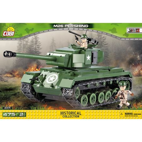 COBI 2471 non  XE TĂNG M26 PERSHING bộ đồ chơi xếp lắp ráp ghép mô hình Military Army M-26 PERSHING Quân Sự Bộ Đội 475 khối