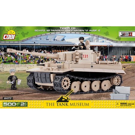 COBI 2477 non  TIGER 131. bộ đồ chơi xếp lắp ráp ghép mô hình Military Army Quân Sự Bộ Đội 500 khối
