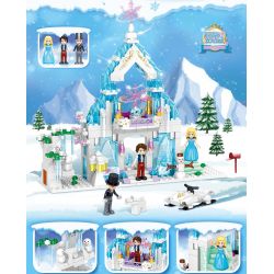 ZHEGAO QL1147 1147 non  LÂU ĐÀI TUYẾT ILAYA bộ đồ chơi xếp lắp ráp ghép mô hình Disney Princess WINDSOR CASTLE Công Chúa 325 khối