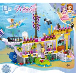 ZHEGAO QL1157 1157 non  PHÁO ĐÀI BIỂN SÂU CHỊ EM bộ đồ chơi xếp lắp ráp ghép mô hình Disney Princess WINDSOR CASTLE Công Chúa 736 khối
