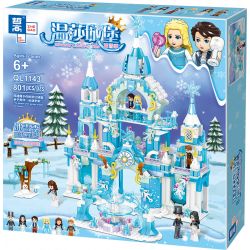 ZHEGAO QL1143 1143 non  LÂU ĐÀI PODEL bộ đồ chơi xếp lắp ráp ghép mô hình Disney Princess WINDSOR CASTLE Công Chúa 801 khối