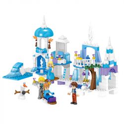 ZHEGAO QL1162 1162 non  LÂU ĐÀI TƯỞNG TƯỢNG BĂNG VÀ TUYẾT bộ đồ chơi xếp lắp ráp ghép mô hình Disney Princess WINDSOR CASTLE Công Chúa 259 khối