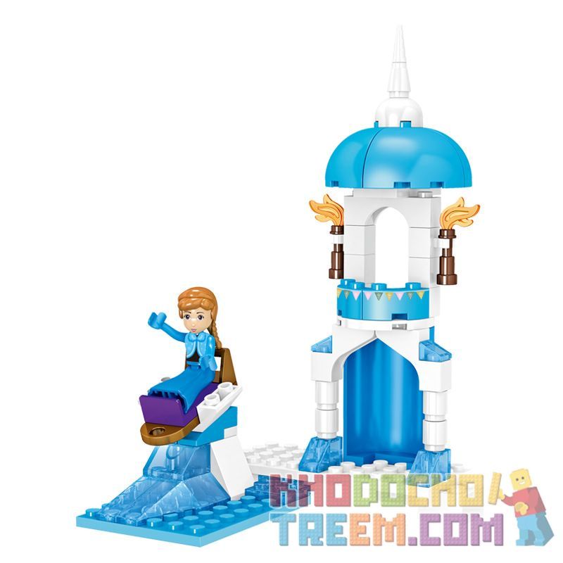 ZHEGAO QL1162 1162 non  LÂU ĐÀI TƯỞNG TƯỢNG BĂNG VÀ TUYẾT bộ đồ chơi xếp lắp ráp ghép mô hình Disney Princess WINDSOR CASTLE Công Chúa 259 khối