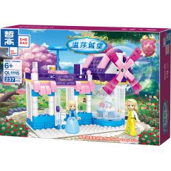 ZHEGAO QL1115 1115 non  NHÀ TRÁNG MIỆNG CỐI XAY GIÓ bộ đồ chơi xếp lắp ráp ghép mô hình Girl WINDSOR CASTLE Con Gái 237 khối