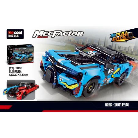 Decool 3808 Jisi 3808 non  TRANG PHỤC MÀU XANH-ĐÔ THỊ CƠN BÃO KÉO XE TRỞ LẠI bộ đồ chơi xếp lắp ráp ghép mô hình  MECFACTOR Kỹ Thuật Công Nghệ Cao Mô Hình Phương Tiện 521 khối