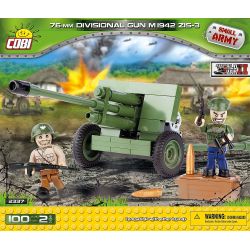 COBI 2337 non  PHÁO 76MM M1942 ZIS-3 bộ đồ chơi xếp lắp ráp ghép mô hình Military Army 76 MM DIVISIONAL GUN 1942 ZIS-3 Quân Sự Bộ Đội 100 khối