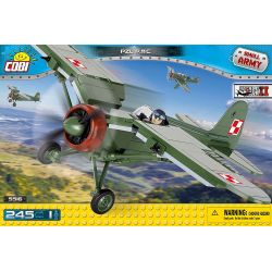 COBI 5516 non  MÁY BAY CHIẾN ĐẤU PZL P.11 bộ đồ chơi xếp lắp ráp ghép mô hình Military Army PZL P.11C Quân Sự Bộ Đội 245 khối