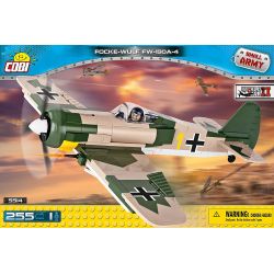 COBI 5514 non  FOKKER WOLF FW 190 "CON CHIM NHẠI" bộ đồ chơi xếp lắp ráp ghép mô hình Military Army FOCKE-WULF FW 190 A-4 Quân Sự Bộ Đội 255 khối