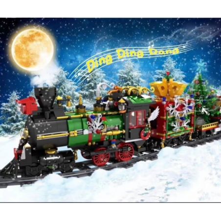 MouldKing 12012 Mould King 12012 non  CHUYẾN TÀU GIÁNG SINH bộ đồ chơi xếp lắp ráp ghép mô hình Seasonal MERRY CHRISTMAS Mùa Lễ Hội 1296 khối