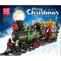 MouldKing 12012 Mould King 12012 non  CHUYẾN TÀU GIÁNG SINH bộ đồ chơi xếp lắp ráp ghép mô hình Seasonal MERRY CHRISTMAS Mùa Lễ Hội 1296 khối