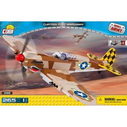 COBI 5519 non  MÁY BAY CHIẾN ĐẤU P-40 WARHAWK bộ đồ chơi xếp lắp ráp ghép mô hình Military Army CURTISS P-40 WARHAWK Quân Sự Bộ Đội 256 khối