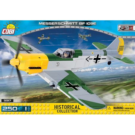 COBI 5517 non  MÁY BAY CHIẾN ĐẤU MESSERSCHMITT BF 109 bộ đồ chơi xếp lắp ráp ghép mô hình Military Army Quân Sự Bộ Đội 250 khối