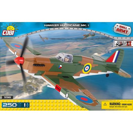 COBI 5518 non  BÃO bộ đồ chơi xếp lắp ráp ghép mô hình Military Army HAWKER HURRICANE MK Quân Sự Bộ Đội 250 khối
