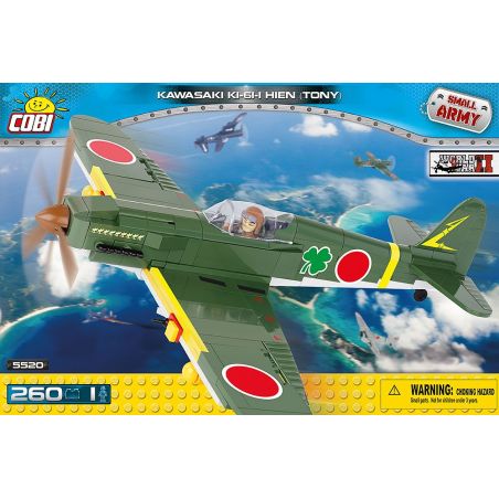 COBI 5520 non  MÁY BAY CHIẾN ĐẤU bộ đồ chơi xếp lắp ráp ghép mô hình Military Army KAWASAKI KI-61-I HIEN (TONY) Quân Sự Bộ Đội 260 khối