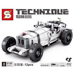 SHENG YUAN SY 8150 non  MERCEDES BENZ SSK XE THỂ THAO KÉO LÙI bộ đồ chơi xếp lắp ráp ghép mô hình  TECHNIQUE MERCEDES-BENZ 27/170/225PS TYP SSK SPORT ZWEISITZER Kỹ Thuật Công Nghệ Cao Mô Hình Phương Tiện 492 khối