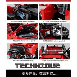 SHENG YUAN SY 8550 non  FORD RAPTOR KÉO TRỞ LẠI bộ đồ chơi xếp lắp ráp ghép mô hình  TECHNIQUE Kỹ Thuật Công Nghệ Cao Mô Hình Phương Tiện 989 khối