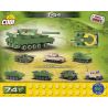 COBI 2247 non  XE TĂNG MINI T-54 bộ đồ chơi xếp lắp ráp ghép mô hình Military Army T-54 NANO Quân Sự Bộ Đội 74 khối