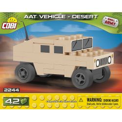 COBI 2244 non  NATO BỌC THÉP XE ĐỊA HÌNH SA MẠC MINI bộ đồ chơi xếp lắp ráp ghép mô hình Military Army NATO AAT VEHICLE DESERT NANO Quân Sự Bộ Đội 42 khối