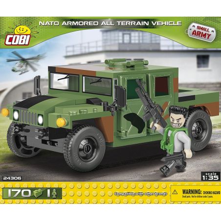 COBI 24306 non  XE BỌC THÉP MỌI ĐỊA HÌNH CỦA NATO bộ đồ chơi xếp lắp ráp ghép mô hình Military Army NATO ARMORED ALL TERRAIN VEHICLE Quân Sự Bộ Đội 170 khối