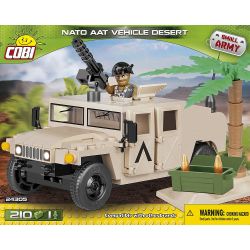 COBI 24305 non  NATO BỌC THÉP XE ĐỊA HÌNH SA MẠC bộ đồ chơi xếp lắp ráp ghép mô hình Military Army NATO AAT VEHICLE DESERT Quân Sự Bộ Đội 210 khối