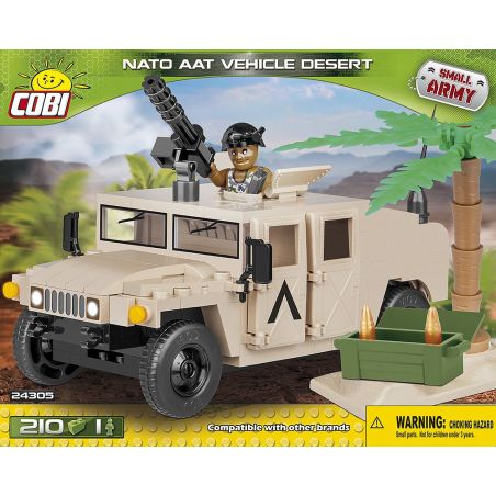 COBI 24305 non  NATO BỌC THÉP XE ĐỊA HÌNH SA MẠC bộ đồ chơi xếp lắp ráp ghép mô hình Military Army NATO AAT VEHICLE DESERT Quân Sự Bộ Đội 210 khối