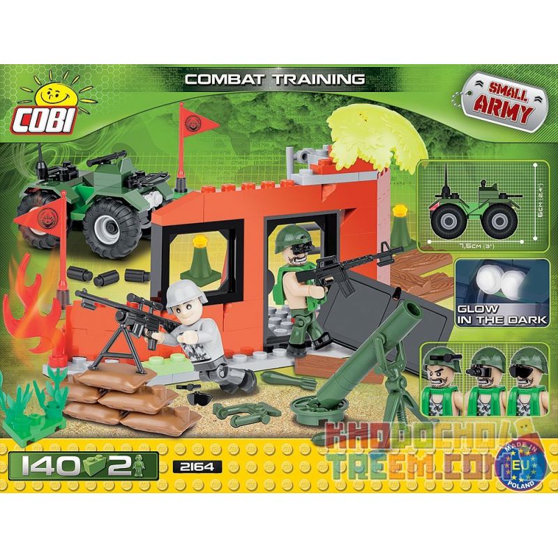 COBI 2164 non  HUẤN LUYỆN CHIẾN ĐẤU bộ đồ chơi xếp lắp ráp ghép mô hình Military Army COMBAT TRAINING Quân Sự Bộ Đội 140 khối