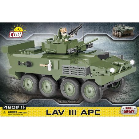 COBI 2609 non  XE BỌC THÉP LAV-3 bộ đồ chơi xếp lắp ráp ghép mô hình Military Army LAV III APC Quân Sự Bộ Đội 480 khối