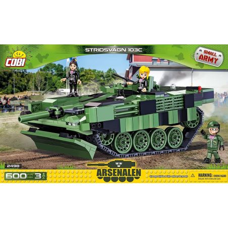 COBI 2498 non  XE TĂNG S bộ đồ chơi xếp lắp ráp ghép mô hình Military Army STRIDSVAGN 103C Quân Sự Bộ Đội 600 khối
