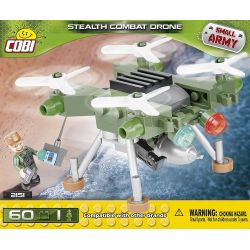 COBI 2151 non  MÁY BAY KHÔNG NGƯỜI LÁI CHIẾN ĐẤU TÀNG HÌNH bộ đồ chơi xếp lắp ráp ghép mô hình Military Army STEALTH COMBAT DRONE Quân Sự Bộ Đội 60 khối