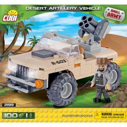 COBI 2199 non  XE PHÁO SA MẠC bộ đồ chơi xếp lắp ráp ghép mô hình Military Army DESERT ARTILERY VEHICLE Quân Sự Bộ Đội 100 khối