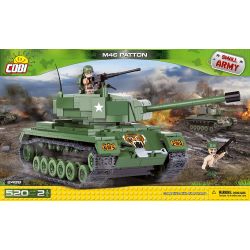 COBI 2488 non  XE TĂNG M46 PATTON bộ đồ chơi xếp lắp ráp ghép mô hình Military Army Quân Sự Bộ Đội 520 khối