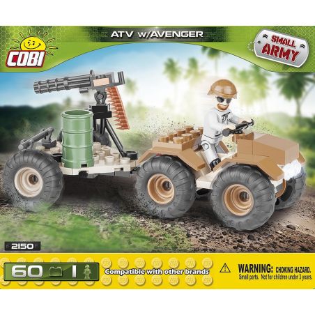 COBI 2150 non  BẢO TÀNG ALL-TOP W AVENGERS bộ đồ chơi xếp lắp ráp ghép mô hình Military Army ATV W/AVANGER Quân Sự Bộ Đội 60 khối
