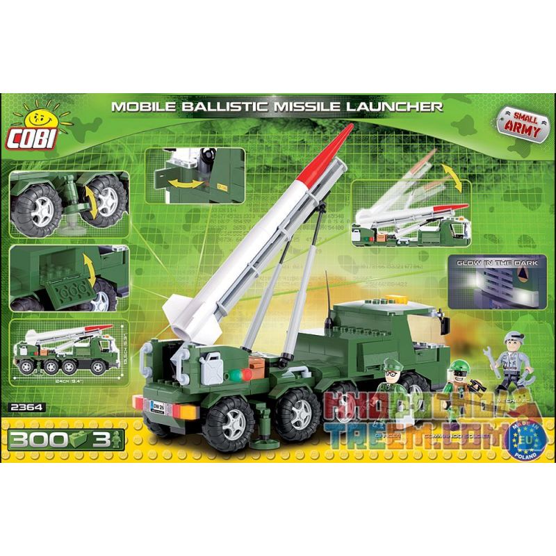 COBI 2364 non  XE PHÓNG TÊN LỬA ĐẠN ĐẠO DI ĐỘNG bộ đồ chơi xếp lắp ráp ghép mô hình Military Army MOBILE BALLISTIC MISSILE LAUNCHER Quân Sự Bộ Đội 300 khối