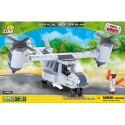 COBI 2360 non  MÁY BAY CẤT VÀ HẠ CÁNH THẲNG ĐỨNG bộ đồ chơi xếp lắp ráp ghép mô hình Military Army VERTICAL TAKE OFF PLANE Quân Sự Bộ Đội 250 khối