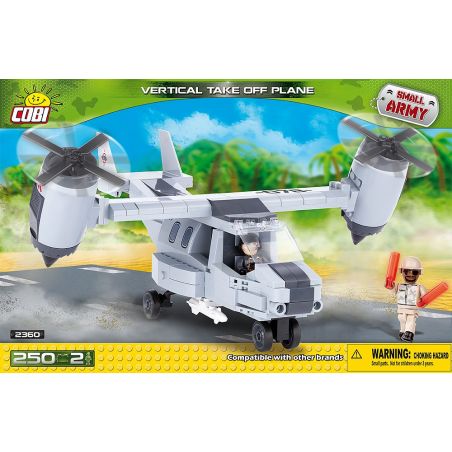COBI 2360 non  MÁY BAY CẤT VÀ HẠ CÁNH THẲNG ĐỨNG bộ đồ chơi xếp lắp ráp ghép mô hình Military Army VERTICAL TAKE OFF PLANE Quân Sự Bộ Đội 250 khối
