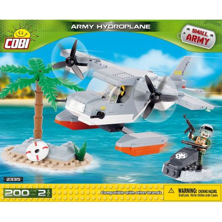 COBI 2335 non  MÁY BAY QUÂN SỰ bộ đồ chơi xếp lắp ráp ghép mô hình Military Army ARMY HYDROPLANE Quân Sự Bộ Đội 200 khối
