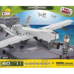 COBI 2147 non  MÁY BAY KHÔNG NGƯỜI LÁI QUÂN SỰ bộ đồ chơi xếp lắp ráp ghép mô hình Military Army ARMY DRONE Quân Sự Bộ Đội 60 khối