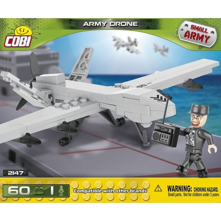 COBI 2147 non  MÁY BAY KHÔNG NGƯỜI LÁI QUÂN SỰ bộ đồ chơi xếp lắp ráp ghép mô hình Military Army ARMY DRONE Quân Sự Bộ Đội 60 khối