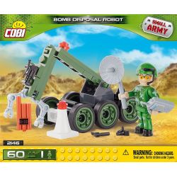 COBI 2146 non  ROBOT GỠ BOM bộ đồ chơi xếp lắp ráp ghép mô hình Military Army BOMB DISPOSAL ROBOT Quân Sự Bộ Đội 60 khối