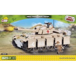 COBI 2605 non  XE TĂNG BÁO ĐỎ bộ đồ chơi xếp lắp ráp ghép mô hình Military Army RED PANTHER TANK Quân Sự Bộ Đội 325 khối