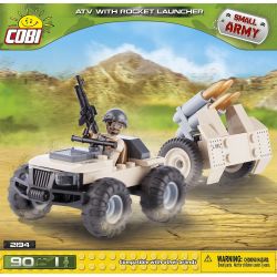 COBI 2194 non  XE ĐỊA HÌNH CÓ BỆ PHÓNG TÊN LỬA bộ đồ chơi xếp lắp ráp ghép mô hình Military Army ATV WITH ROCKET LAUNCHER Quân Sự Bộ Đội 90 khối