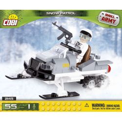 COBI 2145 non  TUẦN TRA TUYẾT bộ đồ chơi xếp lắp ráp ghép mô hình Military Army SNOW PATROL Quân Sự Bộ Đội 55 khối
