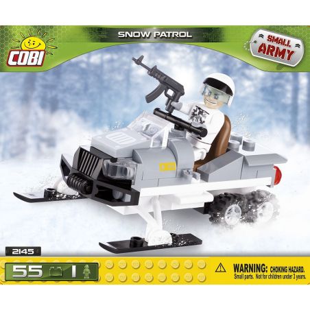 COBI 2145 non  TUẦN TRA TUYẾT bộ đồ chơi xếp lắp ráp ghép mô hình Military Army SNOW PATROL Quân Sự Bộ Đội 55 khối
