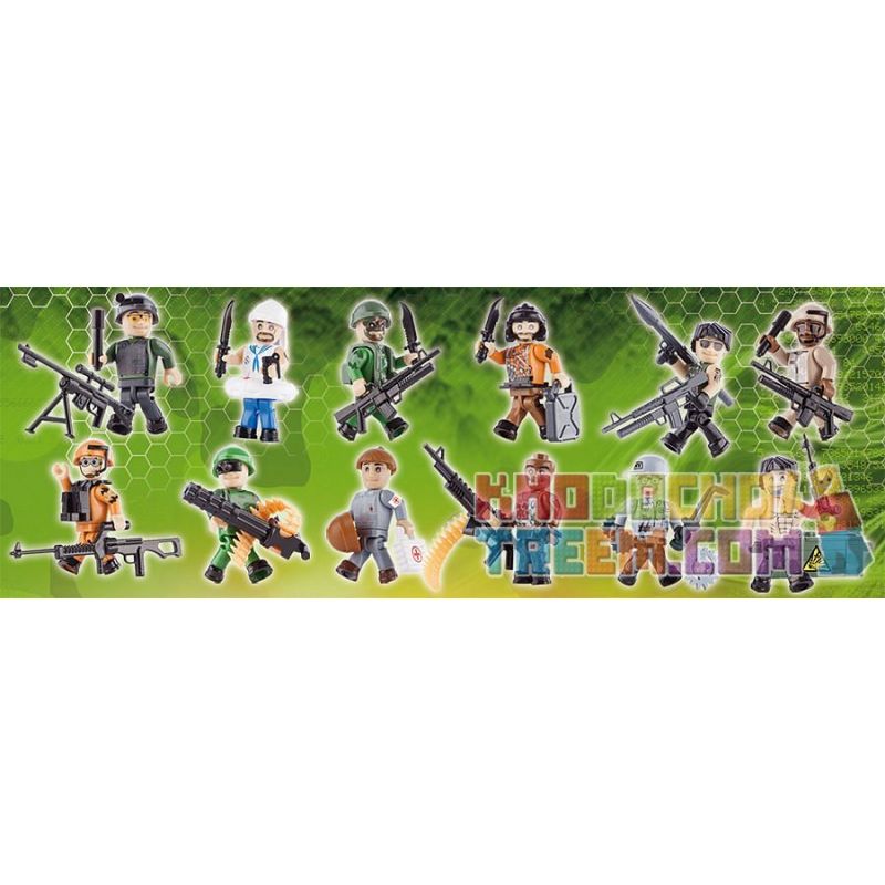 COBI 2020 non  3 NHÂN VẬT NHỎ VÀ PHỤ KIỆN bộ đồ chơi xếp lắp ráp ghép mô hình Military Army 3 FIGURINES & ACCESSORIES Quân Sự Bộ Đội