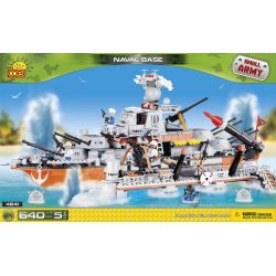 COBI 4641 non  CĂN CỨ HẢI QUÂN bộ đồ chơi xếp lắp ráp ghép mô hình Military Army NAVAL BASE Quân Sự Bộ Đội 640 khối