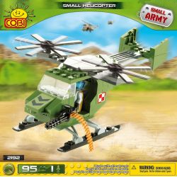 COBI 2192 non  TRỰC THĂNG NHỎ bộ đồ chơi xếp lắp ráp ghép mô hình Military Army SMALL HELICOPTER Quân Sự Bộ Đội 95 khối