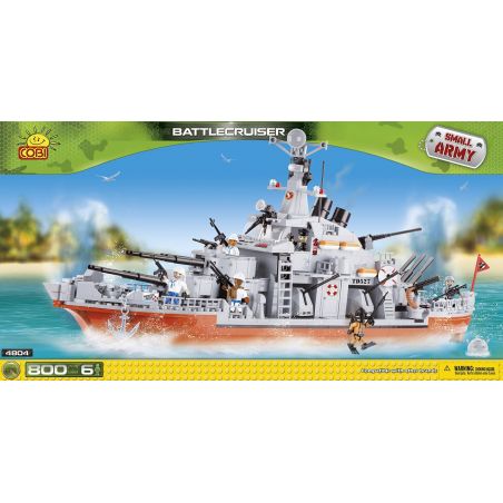 COBI 4804 non  TÀU TUẦN DƯƠNG bộ đồ chơi xếp lắp ráp ghép mô hình Military Army BATTLECRUISER Quân Sự Bộ Đội 800 khối