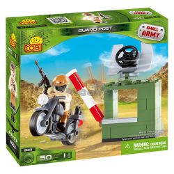 COBI 2123 non  BỐT CẢNH SÁT bộ đồ chơi xếp lắp ráp ghép mô hình City GUARD POST Thành Phố 50 khối